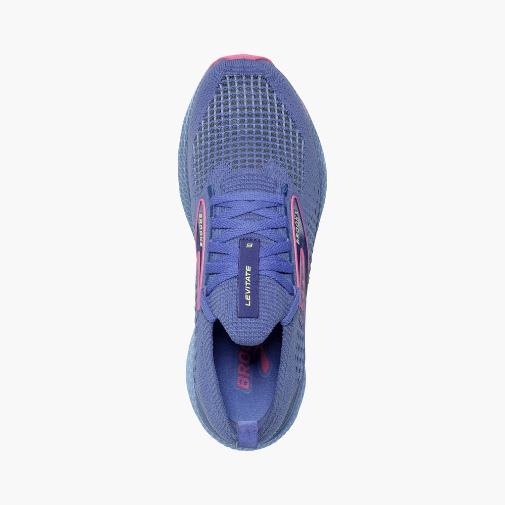 Chaussures Running Route Brooks Levitate StealthFit 6 Noir Bleu Rose Femme | ESI-7609915